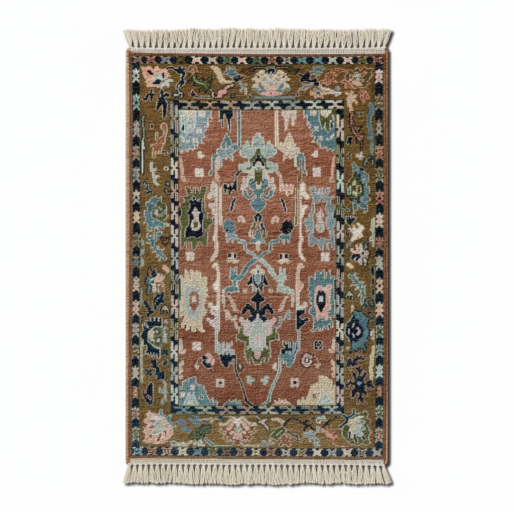 SERONILA - Hand Knotted Oushak Carpet